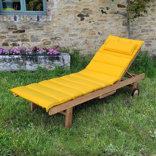 Coussin de jardin pour chaise longue, fauteuil, bain de soleil et banc