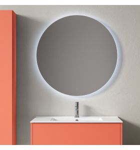 Miroir rétro-éclairé de 90 cm de diamètre Circa avec allumage tactile