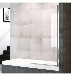 Paroi de baignoire transparente Biella de 80 x 140 cm