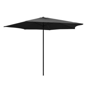 Parasol noir avec mât en aluminium 300 cm Kalomo