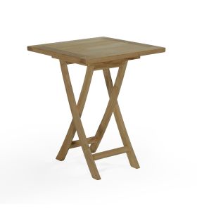 Table pliante carré en Teck massif de qualité Ecograde© de 60 x 60 cm