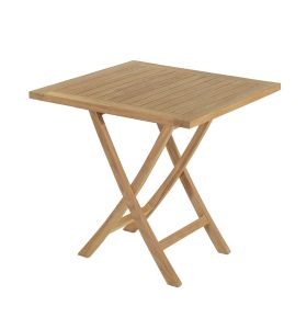Table pliante carrée 75 cm en teck massif Ecograde©, Gap