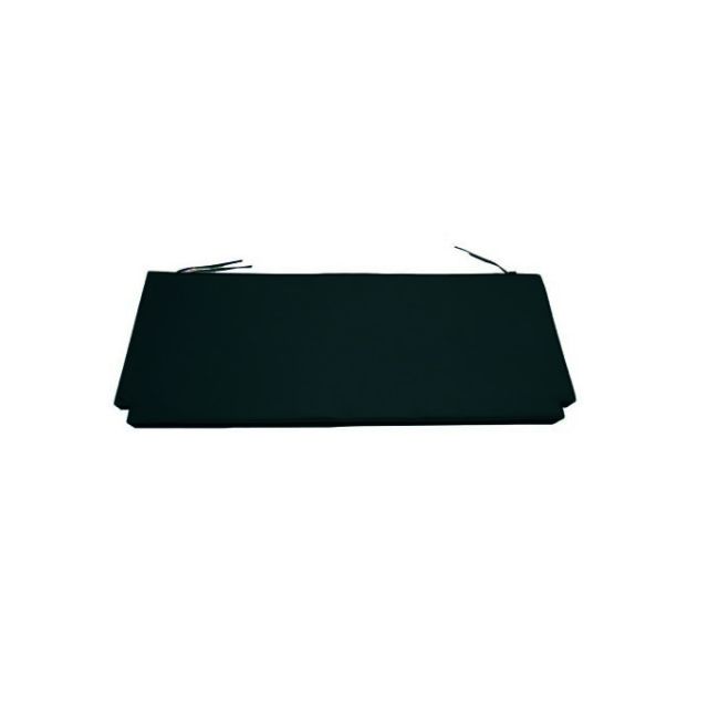 Coussin noir déhoussable pour banc de jardin en teck de 150 cm