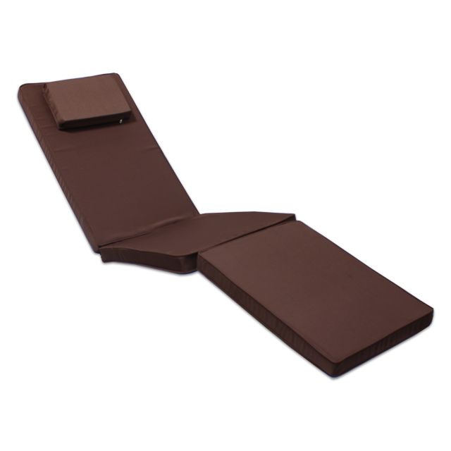 Matelas chocolat pour chaise longue