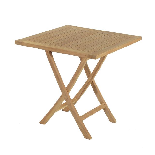Table pliante carrée 75 cm en teck massif Ecograde©, Gap